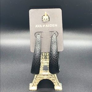 🖤black textured🖤 hoop earrings